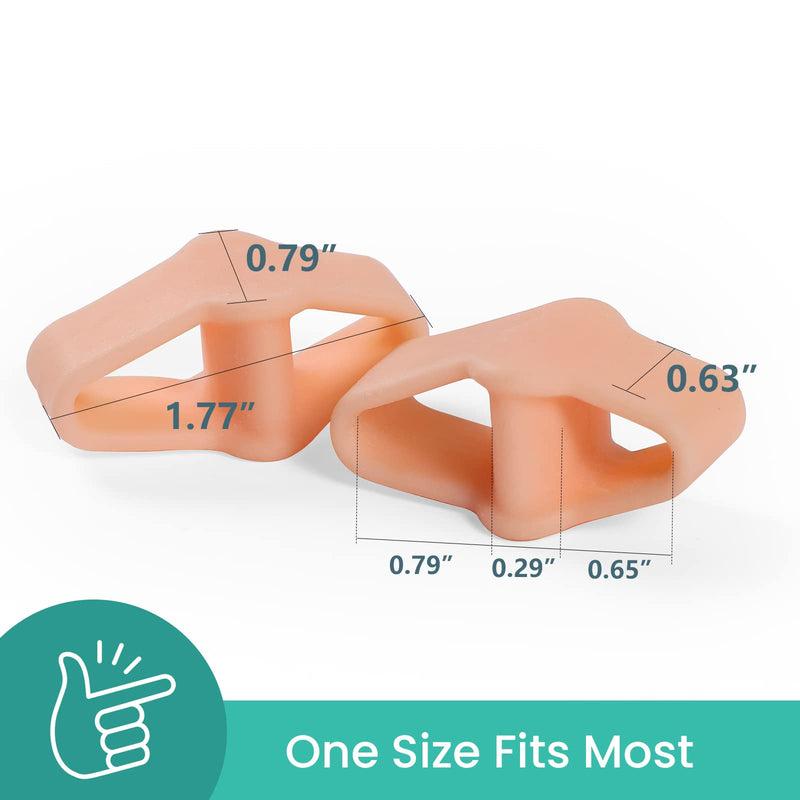 Welnove Pack of 12 Bunion Corrector, Toe Separators with 2 Loops, Big Toe Spacer Suitable for Bunion and Overlapping Toe (Beige) - BeesActive Australia