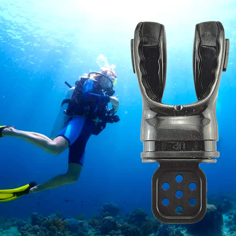 Tookie Scuba Diving Mouthpiece, Denpetec Scuba Diving Mouthpiece, Practical Gear Silicone Bite Moldable Scuba Diving Dive Mouthpiece Regulator with Tie Wrap for Adults(Black) - BeesActive Australia