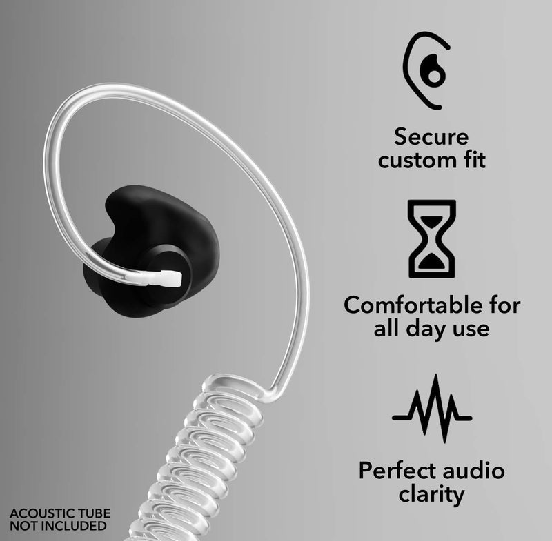 Decibullz - Custom Molded Security Radio Adapters, Thermo-Fit Earpieces Designed for Clear Acoustic Tube Radios, Isolation - BeesActive Australia