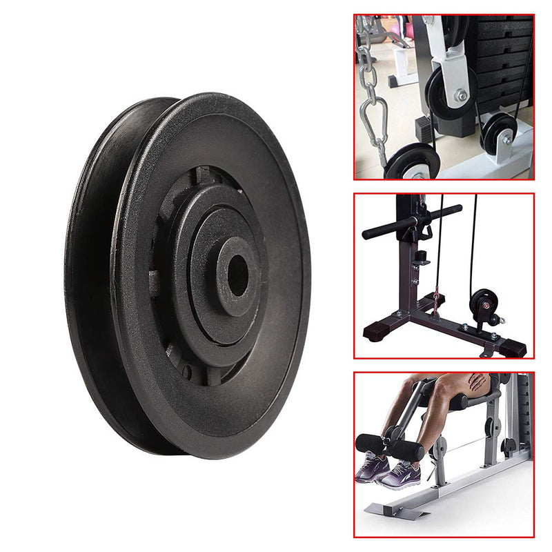 Topfinder 90mm Universal Bearing Pulley Wheel for Cable Machine Gym Equipment Part Garage Door 2 PCS - BeesActive Australia