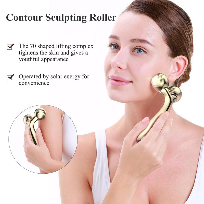 TOUCHBeauty Face Body Massager Roller V-Shaped Facial Lifting Device for Facial Toning & Skin Tighten Massaging Relaxing Device - BeesActive Australia