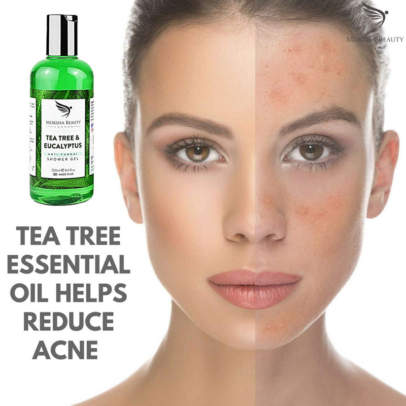 Tea Tree Body Wash Soap – [Made In UK] Natural Shower Gel Body Wash | Natural Cleanser of Body Odour| 250ml - BeesActive Australia