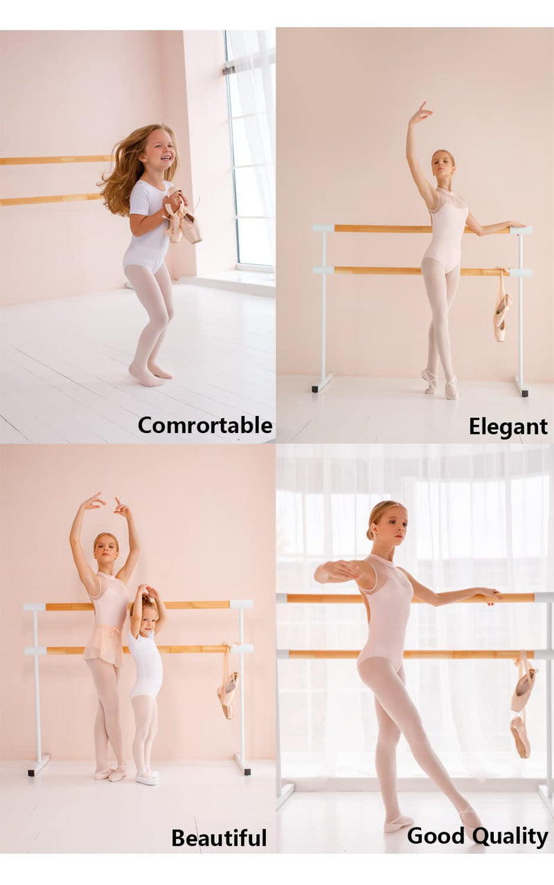 HETH Ballet Tights for Girls - Toddler Dance Ballet Transition Tights With Holes 5-8 Years A-pink 2 Pairs - BeesActive Australia