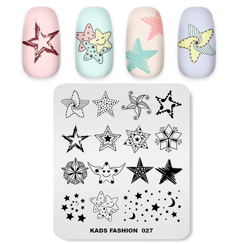 KADS Nail Art Stamp Plate Fashion Series Nail stamping plate Template Image Plate Nail Art DIY Decoration Tool - BeesActive Australia