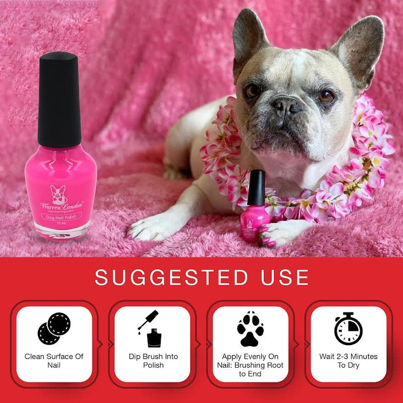 Warren London Dog Nail Polish in A Bottle Premium Coverage & Color- Made in USA- Red 0.51 Fl Oz (Pack of 1) Fire Hydrant Red - BeesActive Australia