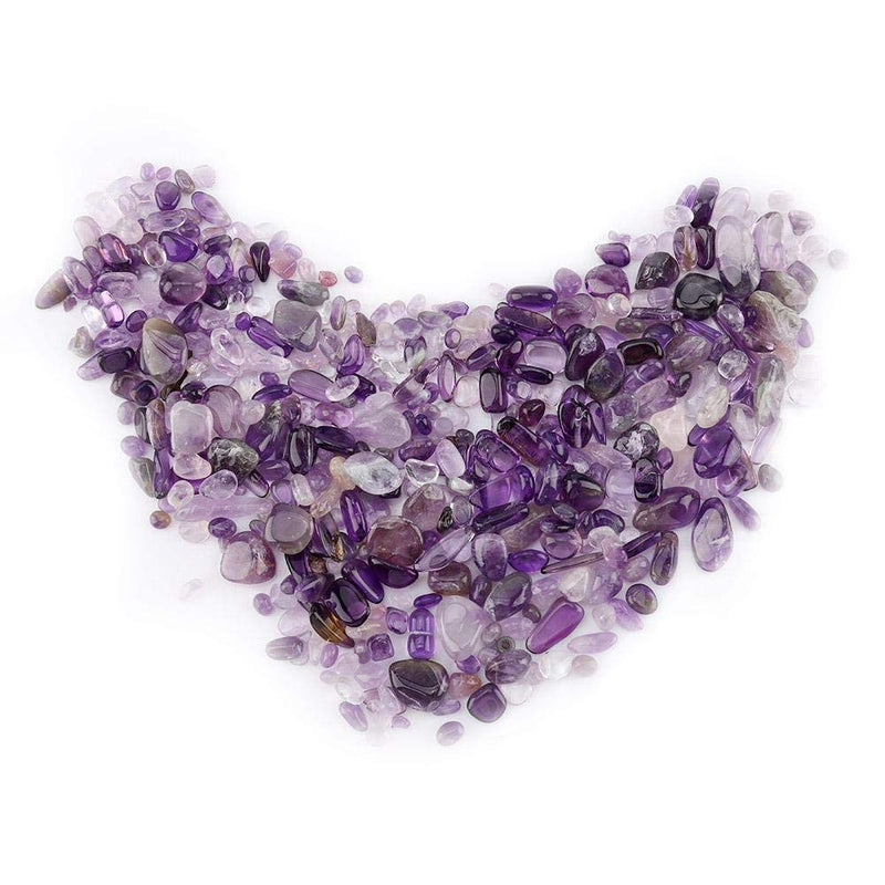 Wifehelper Tumbled Stone Chips Crushed Natural Crystal Quartz Small Crystal Tumble Gemstone 100g Bundle Bags(Purple) Purple - BeesActive Australia