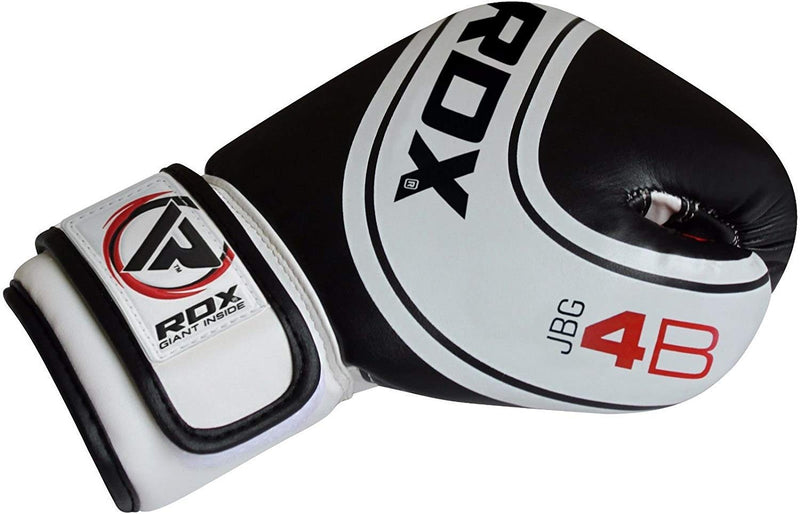 [AUSTRALIA] - RDX Kids Boxing Gloves for Training & Muay Thai, Maya Hide Leather Junior 4oz, 6oz Mitts for Sparring, Fighting & Kickboxing, Good for Youth Punch Bag, Grappling Dummy and Focus Pads Punching 