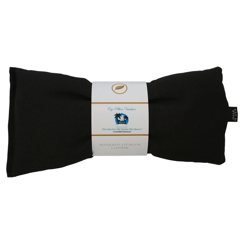 [AUSTRALIA] - Lavender Eye Pillow - Migraine, Stress & Anxiety Relief - #1 Stress Relief Gifts - Made in USA,! (Black - Organic Cotton) Black - Organic Cotton 