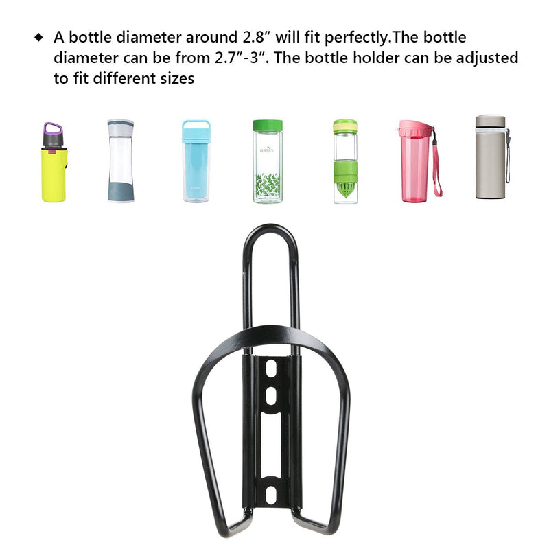 Bike Water Bottle Holder, Alloy Aluminum Lightweight Water Bottle Cages for Bike, 2 Pack Bicycle Water Bottle Holder Cages Brackets Bicycle Accessories Water Bottle Mount for MTB Bike Road Bike Black - BeesActive Australia