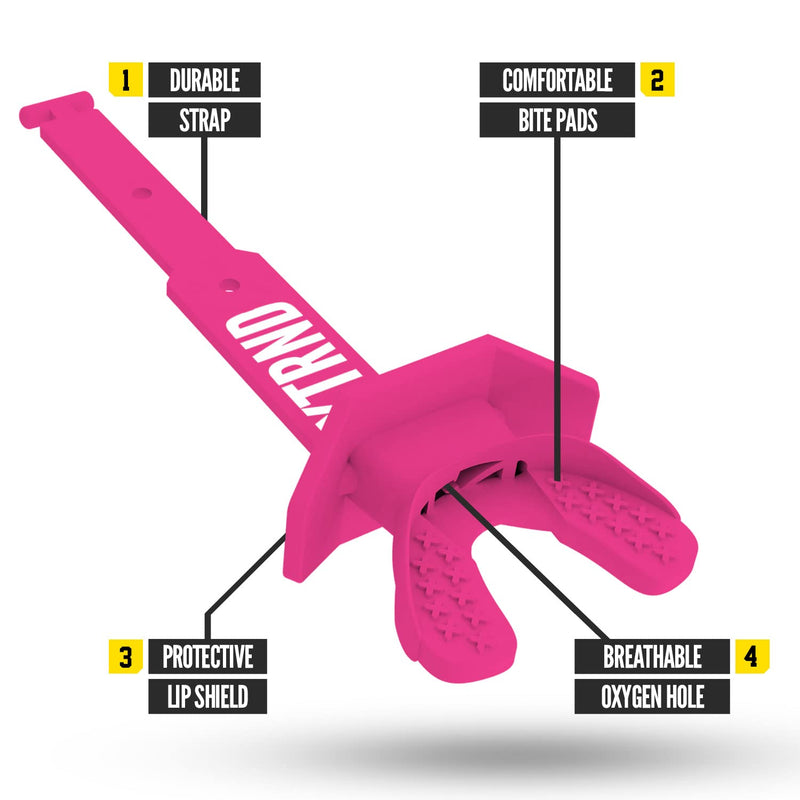 Nxtrnd Two Football Mouth Guard, Football Mouthpiece with Strap, Fits Adult & Youth (Pink) Pink - BeesActive Australia