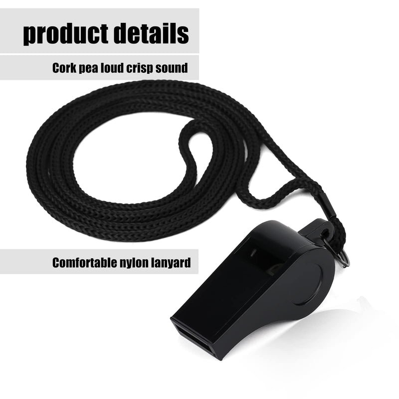 AIEX 4pcs Plastic Sport Whistles, Whistle with Lanyard Loud Whistle for Emergency Survival Coach Teacher Dog Training (Black, Blue, Red and Green) - BeesActive Australia