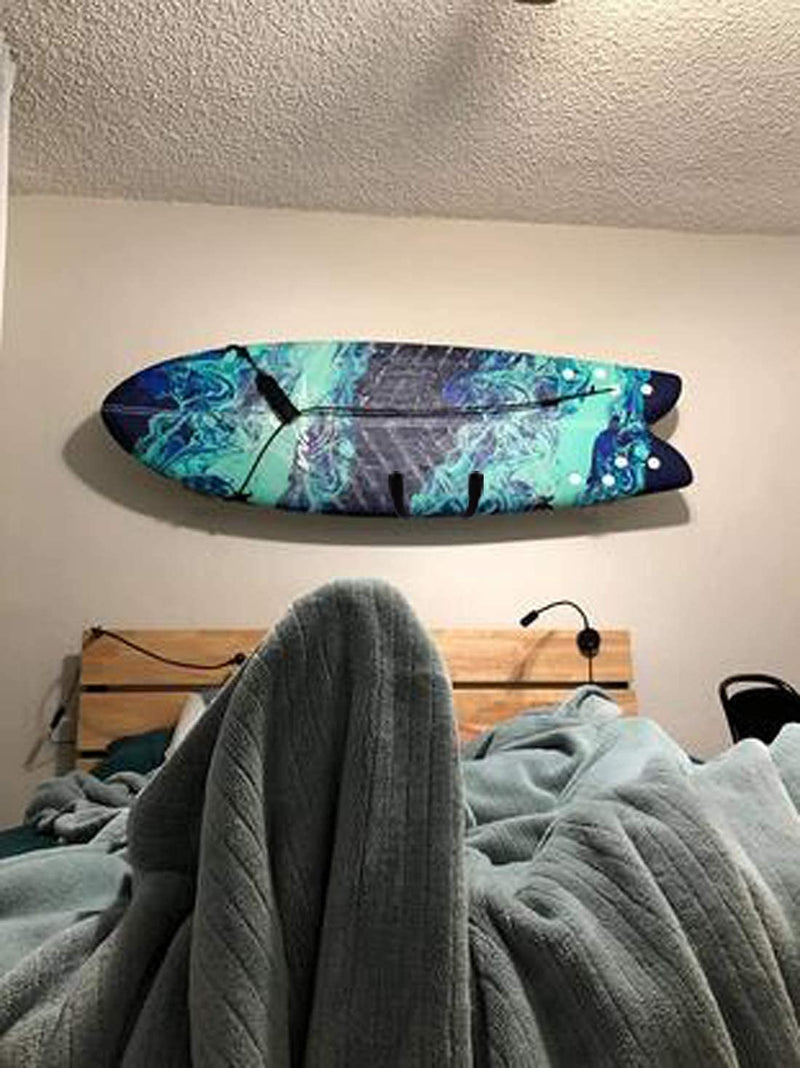 AUXPhome Upgrade Large Surfboard Storage Rack, Adjustable Home Wall Mount, for Ski and Snowboard Storage Rack,Wakeboard Display Rack, Skateboard Wall Hangers - No More Than 20LB (10KG) - W/Hardware - BeesActive Australia
