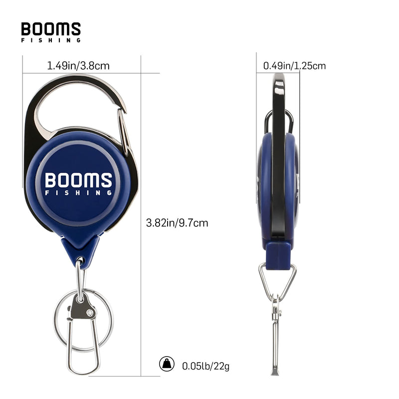 Booms Fishing RG1 Fly Fishing Zinger Retractor 3 pcs Blue - BeesActive Australia