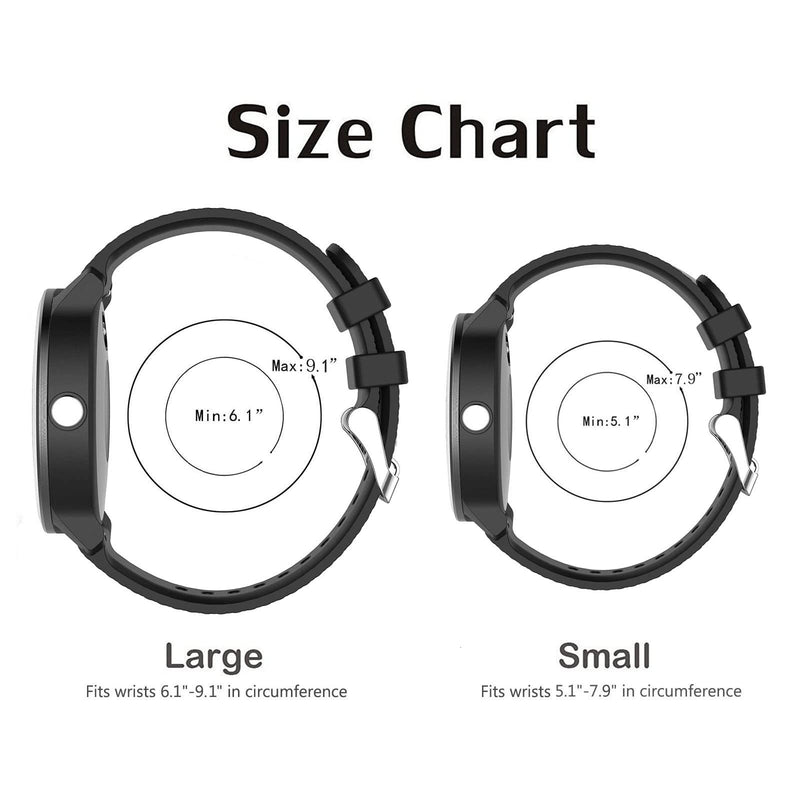 Compatible for Garmin Vivoactive 3, 20mm Silicone Replacement Wristband Quick Release WatchBand Strap Band Wristband for Garmin Vivoactive 3/vivomove HR/Forerunner 245/Venu Sq Black Small - BeesActive Australia