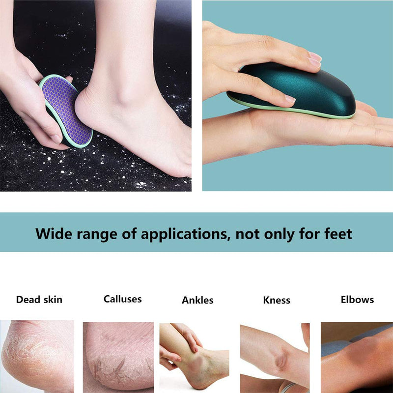 Updated 2021 Nano Foot File Callus Remover, DPJIU Foot Exfoliator with Nano-Level Grinding Points, Foot Care Pedicure Tools for Dead Skin, Wet and Dry Feet (Light Green) Light Green - BeesActive Australia