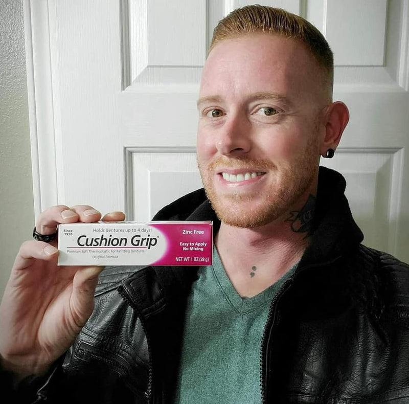 Cushion Grip - A Soft Pliable Thermoplastic Denture Adhesive for Refitting and Tightening 1 Oz (28 Grams) … - BeesActive Australia