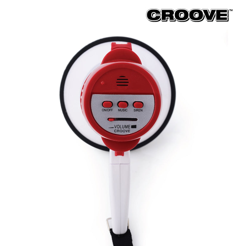 Croove Megaphone Bullhorn | Bull Horn Loud Speaker with Siren for Kids and Adults | 30 Watt Lightweight Mega Phone | 800 Yard Range Megaphone with Siren & Cheering - BeesActive Australia