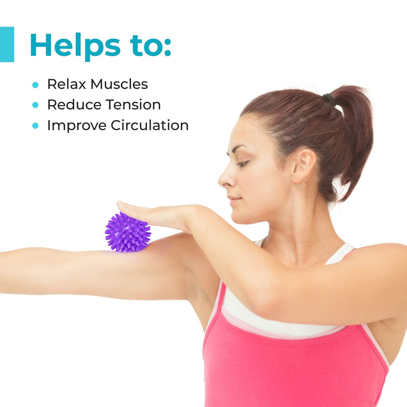 Beenax Spiky Massage Balls (Set of 3) - Perfect for Plantar Fasciitis, Trigger Point, Deep Tissue, Myofascial Release, Reflexology - Designed to Relieve Stress and Relax Tight Muscles - 6cm, 8cm, 10cm - BeesActive Australia