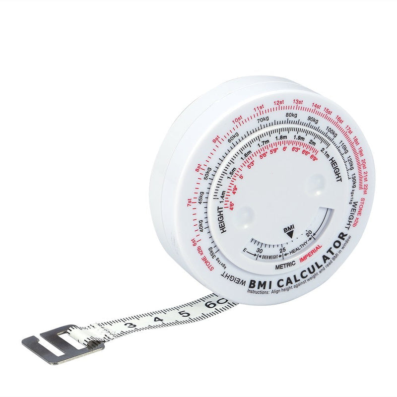 Body Fat Monitor Beauty Body Mass Index Round Fat Measurement Measure Fitness Measuring Tape Retractable for Body Fitness - BeesActive Australia