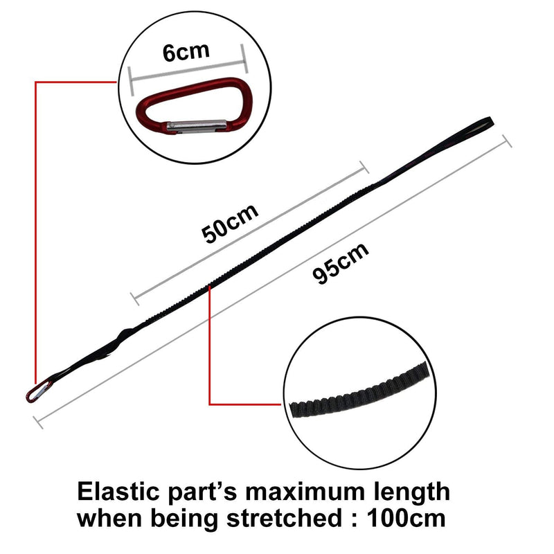 Paddle Leash Safety Rod Bungee Rod Holder Gripping Gear Leash with Innovative Gel Grip to The Paddle or Rod for Kayaking, Canoeing 3 Pack - BeesActive Australia