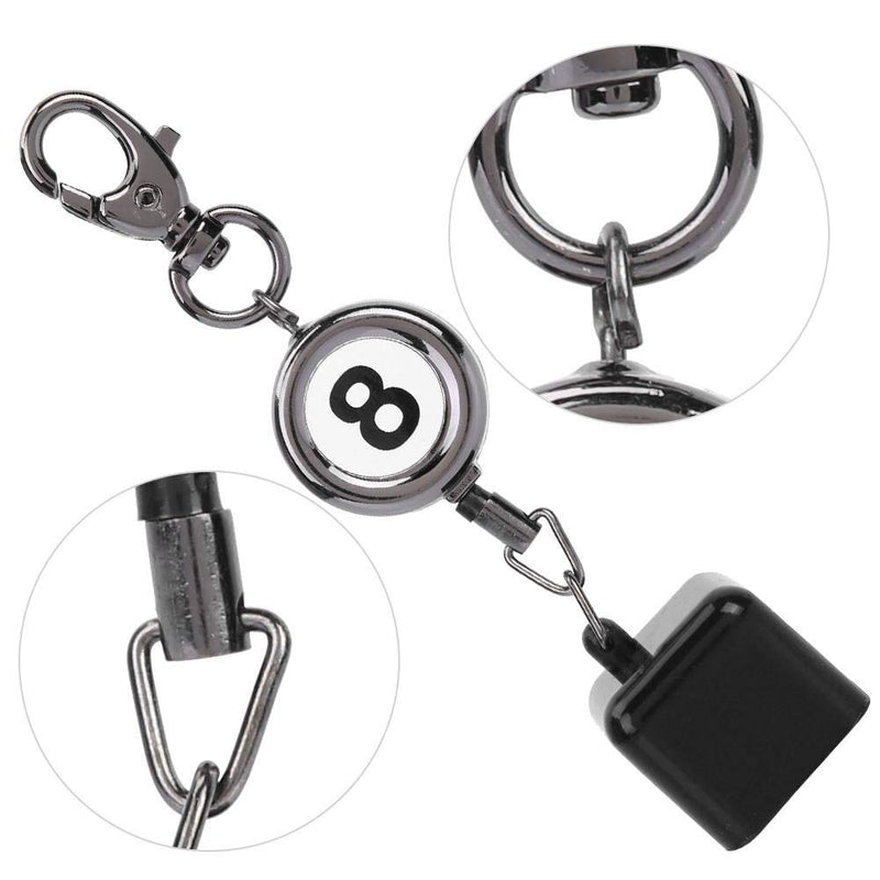 [AUSTRALIA] - Alomejor Billiard Pool Snooker Table Ball Keychains Important Popular Mini Keyrings Cue Chalk Holder Drawing Keys Chain 