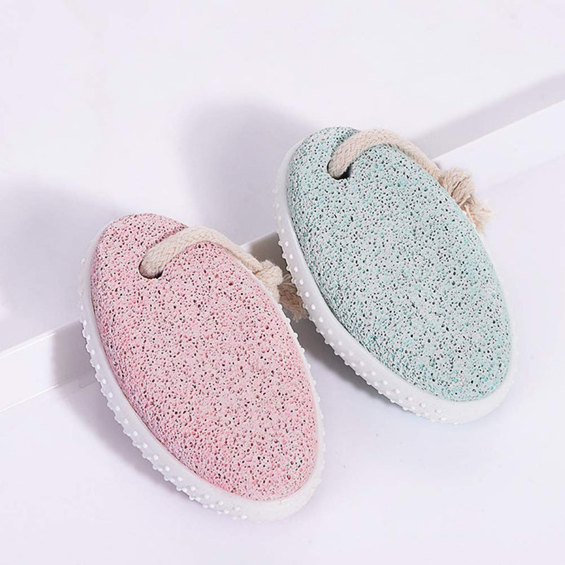 HEALLILY Pumice Stone for Feet Oval Foot Scrubber Exfoliating Dry Dead Skin Remover for Hands Heels Body Foot Care Tool Pink - BeesActive Australia