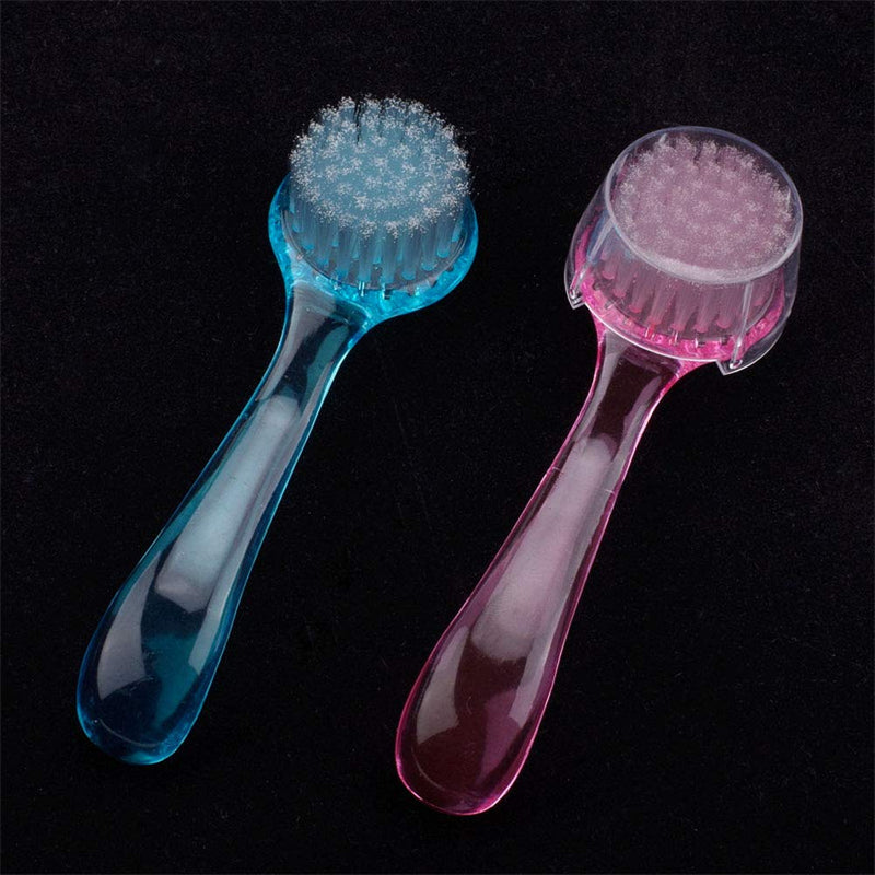 4Pcs Long Handle Grip Nail Brush Fingernail Brush Hand & Foot Scrubbing Cleaning Brush for Toes and Nails Cleaning Beauty Tool, 4 Colors - BeesActive Australia
