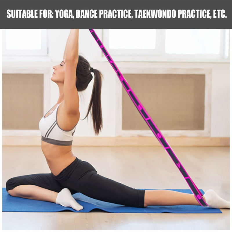 Yoga Elastic Bands Stretch Resistance Band (2 Pieces) - 8 Independent Rings Elastic Bands for Yoga, Physiotherapy, Pilates, Dance, Gymnastics, Etc Red,pink - BeesActive Australia