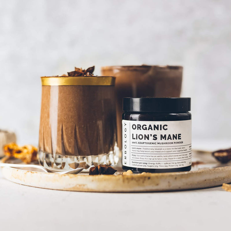100% Organic Lion's Mane Mushroom Powder 50 Servings - 32% Beta-glucans - Calm and Focus - Hericium Erinaceus - Small Batch - Sustainably Grown in Europe - Vegan - Non-GMO - No Added Fillers - BeesActive Australia