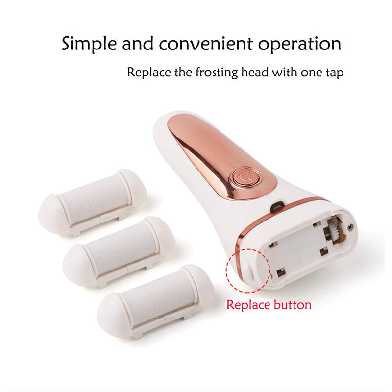 Dr.Pedi Electric Foot Callus Removers Feet Scrubber Dead Skin Remover Kit Electric Foot File Rechargeable Waterproof Electric Pedicure Tool for Cracked Heels with 3 Roller Heads - BeesActive Australia