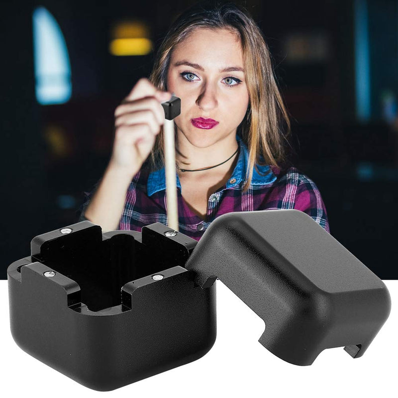 [AUSTRALIA] - Aluminum Portable Mini Magnetic Pool Chalk Holder Billiard Chalk Holder for Billiard Cue Snooker Accessory Black 