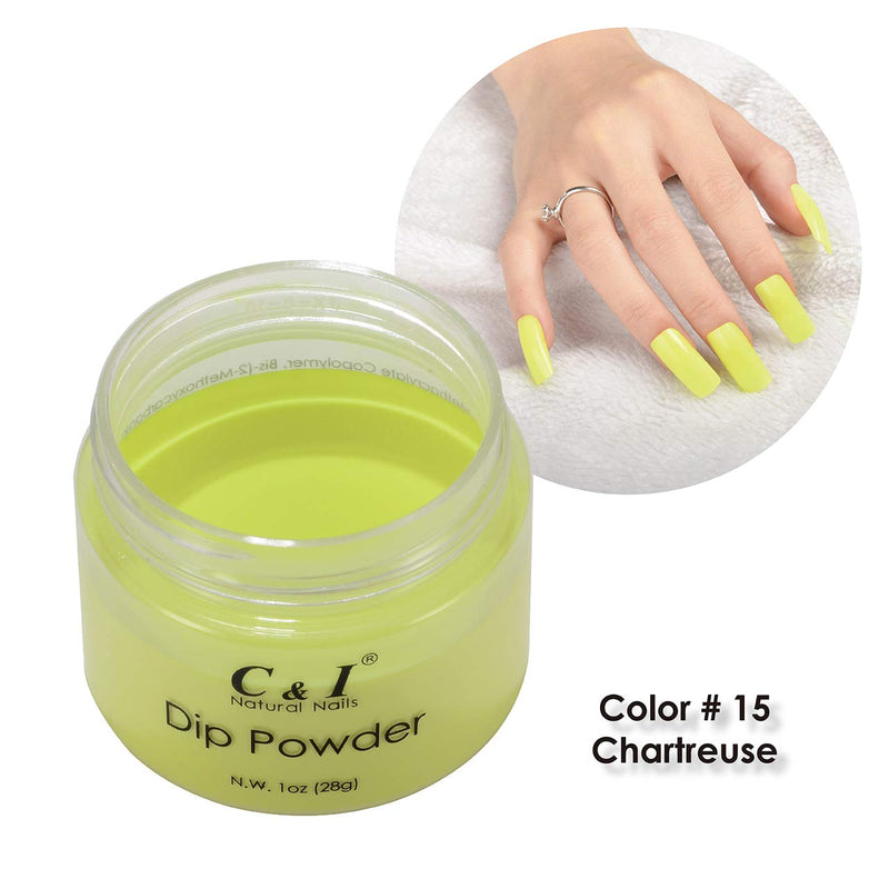 C & I Dipping Powder Color No.015 Chartreuse Yellow Color System - BeesActive Australia