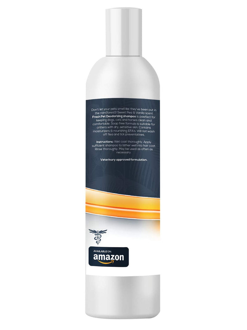 Jungle Pet Deodorizing Dog Shampoo for Smelly Dogs - Grooming & Cleansing Pet Shampoo for Dogs with Hypoallergenic Essential Fatty Acids - Soap, Sulfate & Paraben Free - Sweet Pea Vanilla Scent 16 Ounce - BeesActive Australia