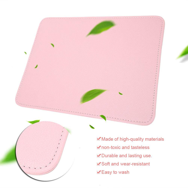 Nail Art Table Mat, Fine Workmanship Washable Desk Mat, Materials Precise Texture Repeated Use Durable for Home Salon Shop(Pink) Pink - BeesActive Australia