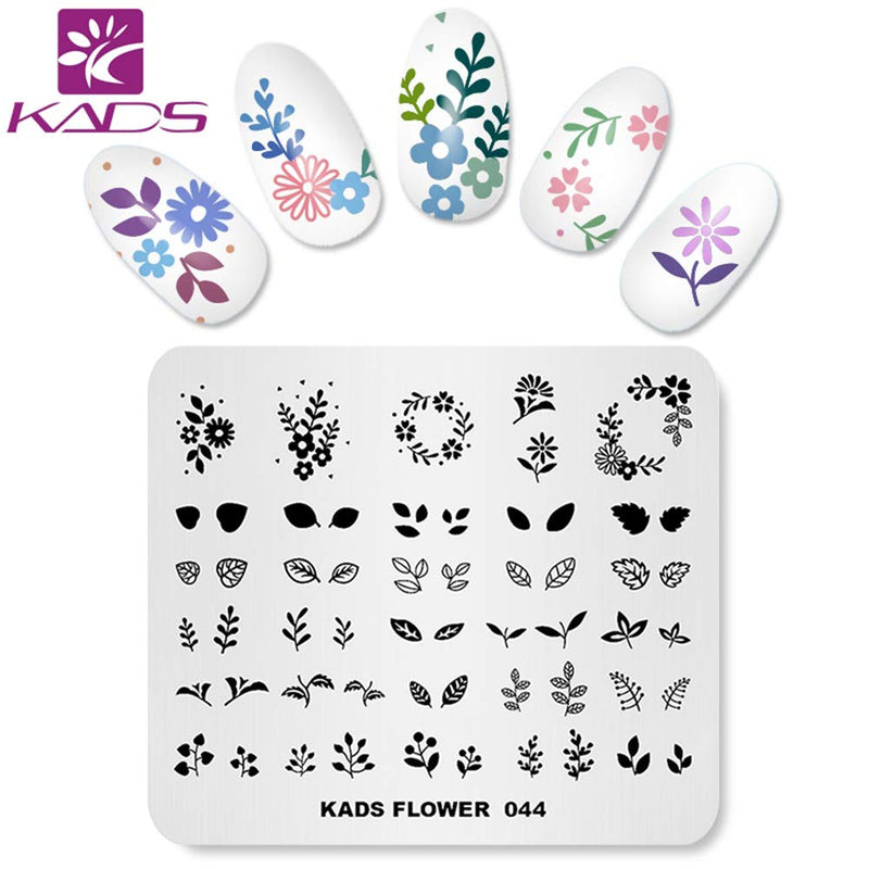 KADS Nail Art Stamp Plate Flower Series Nail stamping plate Template Image Plate Nail Art DIY Decoration Tool - BeesActive Australia