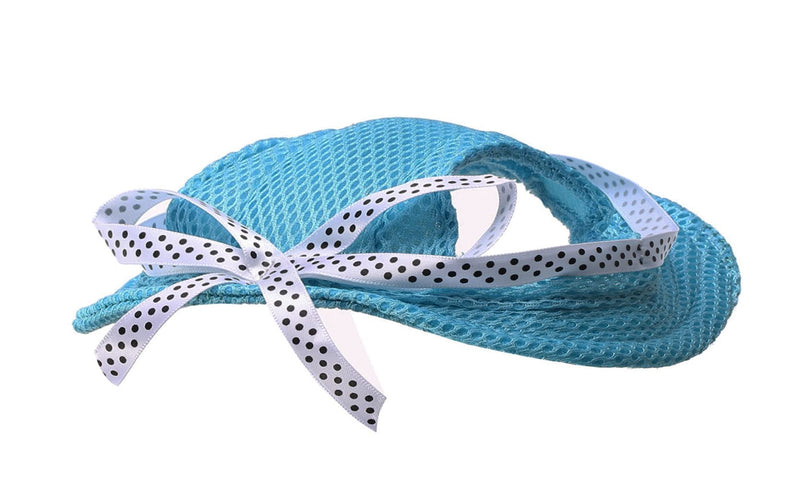 MaruPet Round Brim Princess Cap Visor Hat Pet Dog Mesh Porous Sun Cap with Ear Holes for Small, Extra Small Dog Teddy, Pug, Chihuahua, Shih Tzu, Yorkshire Terriers, Papillon M(head width: 6.29" circumference:13.77") Blue - BeesActive Australia