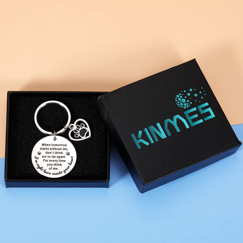 Pet Memorial Gifts, Dog Cat Remembrance Keychain, Loss of Dog Cat Sympathy Gifts Silver - BeesActive Australia