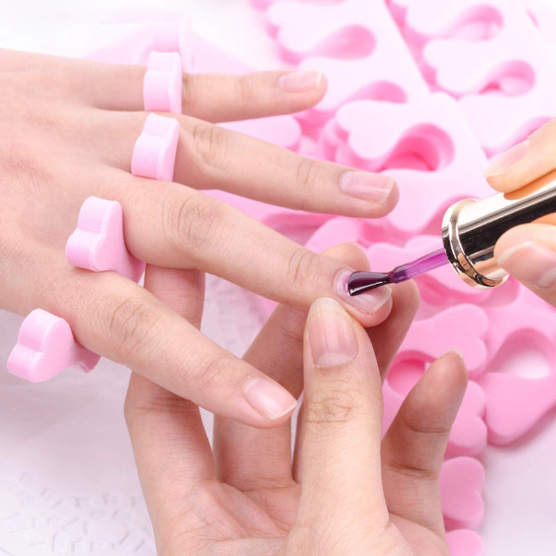 50pcs Soft Foam Sponge Toe Separators Finger Separators Dividers Nail Art Manicure Pedicure Tools Pink - BeesActive Australia