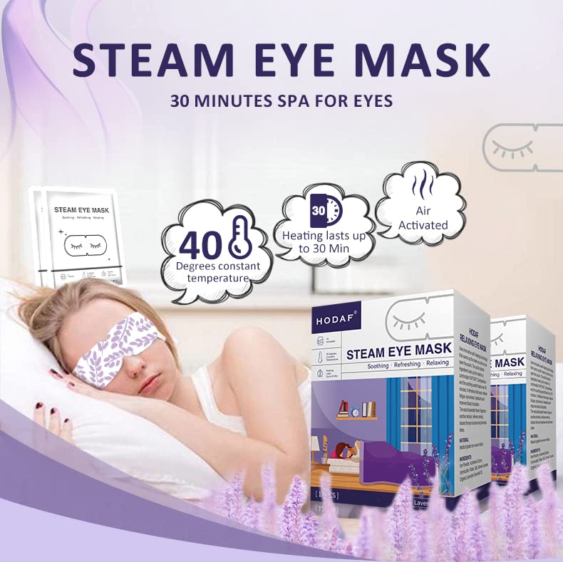 NEW UPDATED 12 Pcs Gentle Steam Eye Mask | Lavender Self Heating Gentle Warm Steam Eye Mask for Dry Eyes| Masks for Dark Circles, Relaxation and Puffy Eyes |Disposable Hot Sleep Eye Mask - BeesActive Australia