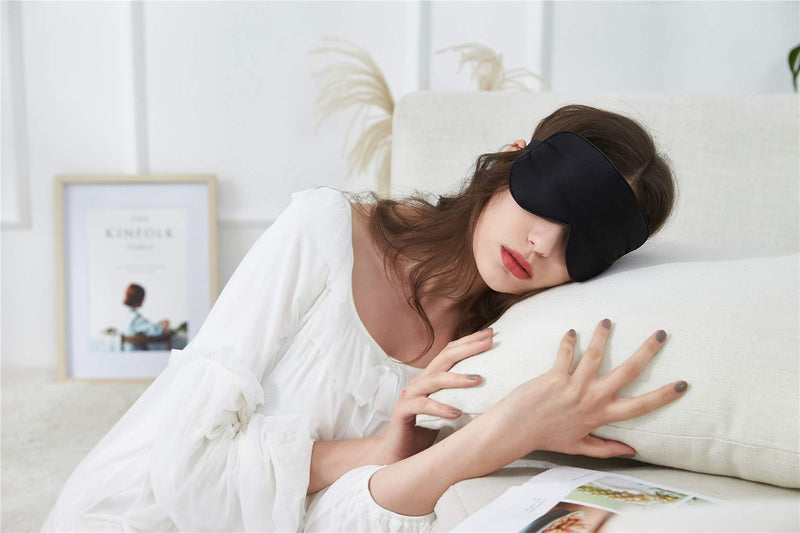 Mission Sweet Silk Eye Mask for Sleeping, Eye Covers for Sleeping (Apricot) - BeesActive Australia