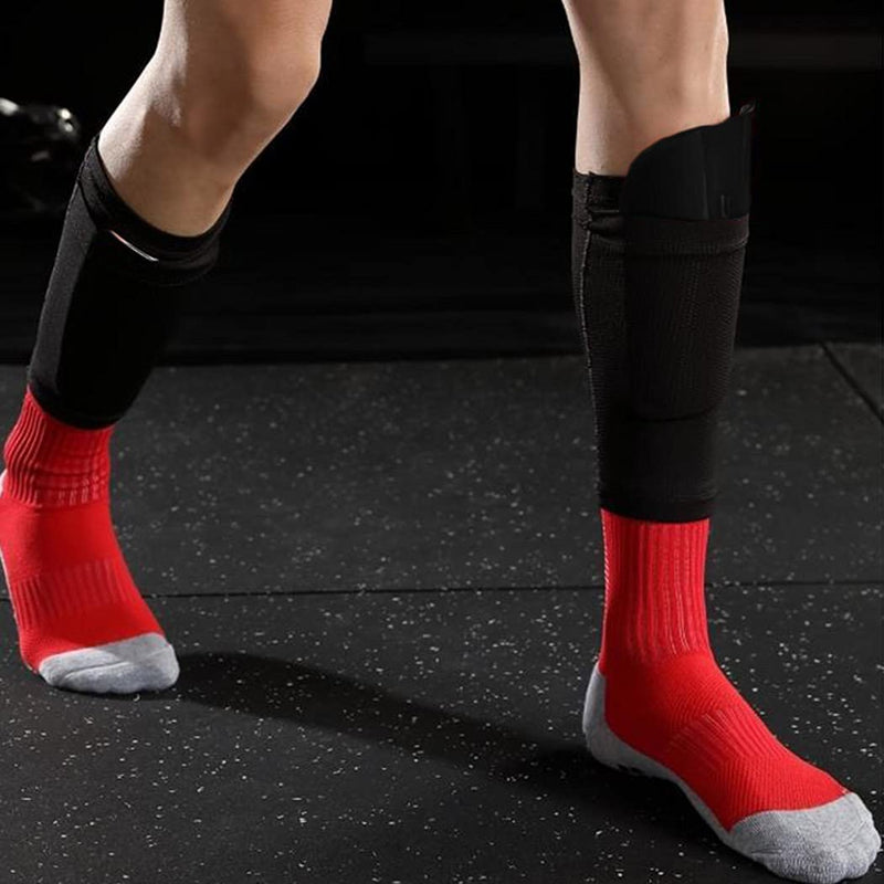Youth Soccer Shin Guards for Kids Child with Sleeves Soccer Shin Pads and Shin Guard Sleeves Calf Sleeves Protective Gear for Boys Girls Kids Youth Teenagers Adult Black M 3'11" - 4'6" - BeesActive Australia