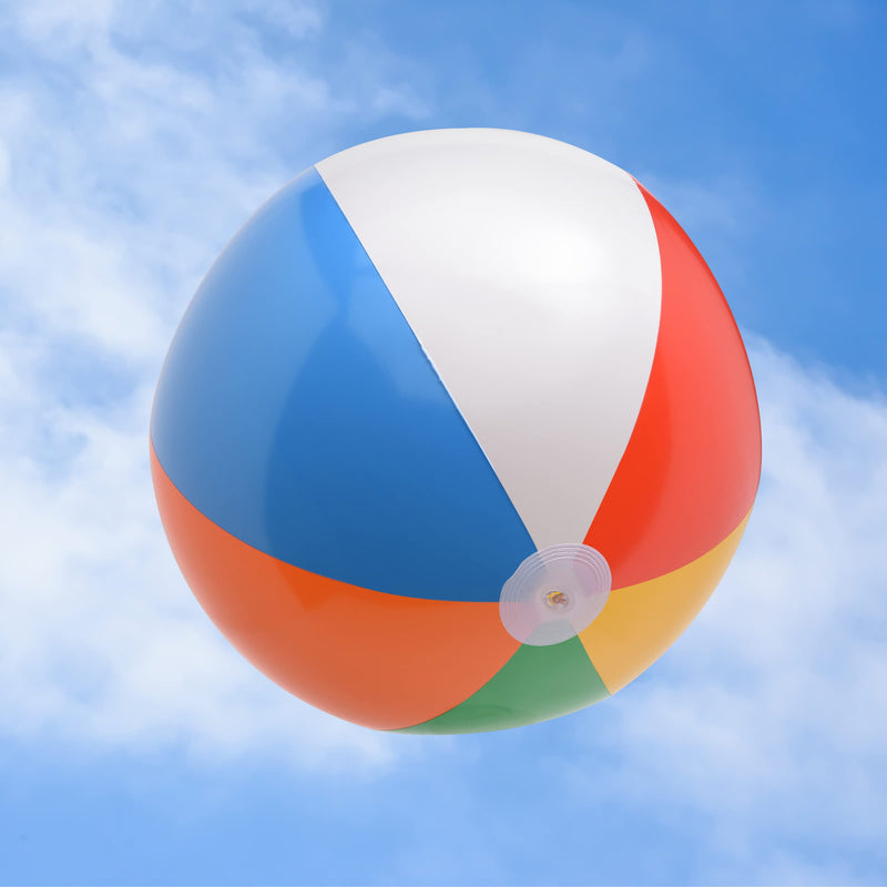 Beach Balls [3 Pack] 20" Inflatable Beach Balls for Kids - Beach Toys for Kids & Toddlers, Pool Games, Pool Toy - Classic Rainbow Color by 4E's Novelty - BeesActive Australia