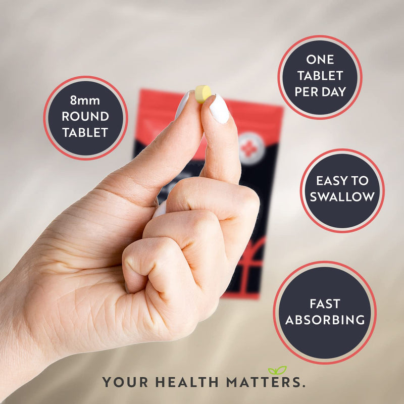 Vitamin B Complex - 180 High Strength Tablets (6 Months Supply) - All 8 B Vitamins B1-B2-B5-B6-B12, Biotin, Folic Acid and Vitamin D3 - Reduction of Tiredness & Fatigue - Made in The UK by Nutravita - BeesActive Australia