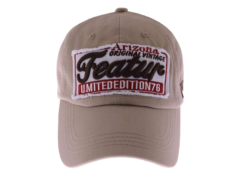 Anna-Kaci Unisex Vintage Paw Patch Embroidery Baseball Cap Distressed Summer Vented Sun Cap Hat One Size-XX-Large Beige - BeesActive Australia