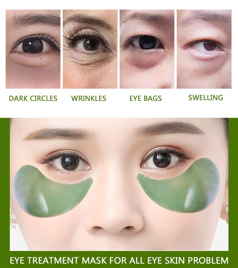 FREEORR Seaweed Eye Mask-with Collagen Under Eye Patches, Dark Circles Under Eye Treatment, Under Eye Bags Treatment, Eye Mask for Puffy Eyes, Anti-Wrinkle, Undereye Dark Circles, Gel Pads 30 Pairs B-Seaweed - BeesActive Australia