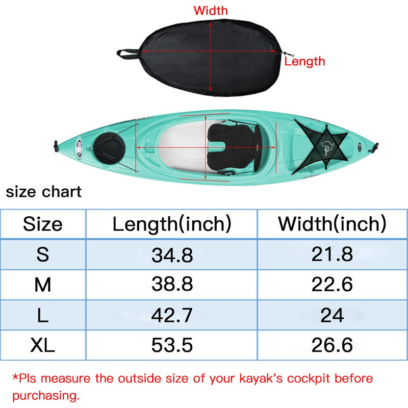 UCEDER Waterproof Oxford Cloth Blocking Kayak Cockpit Cover UV50+ Seal Cockpit Maximum Protection for Your Ocean Cockpit Small - BeesActive Australia