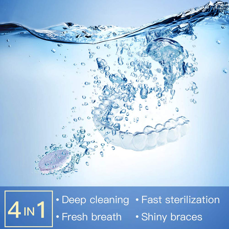 Y-kelin Orthodontic Retainer Cleansing Tablet 96 Tablet (96 Count (Pack of 1)) 96 Count (Pack of 1) - BeesActive Australia