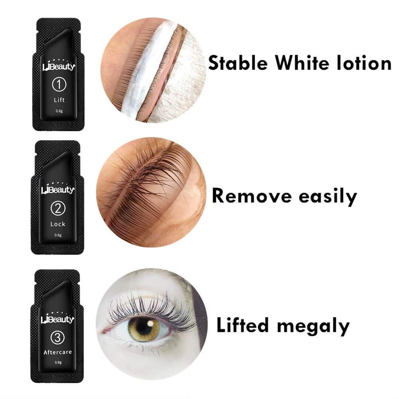 Libeauty Lash Lift Kit Eyelash Perm Sachet Disposable Professional Quality Quick Lash Lifting, Semi-Permanent Curling Perming Wave, Lotion & Liquid Set (Kit) 49 Piece Set - BeesActive Australia