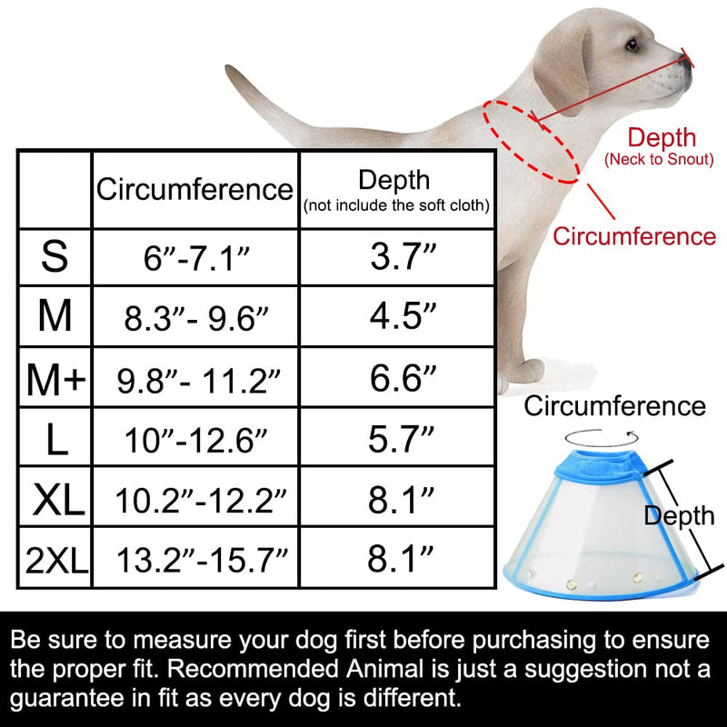 IN HAND Adjustable Pet Recovery Collar Cat Cone, US Patented Product Soft Edge Plastic Dog Cone Anti-Bite Lick Wound Healing Safety Practical Protective E-Collar Medium Blue - BeesActive Australia