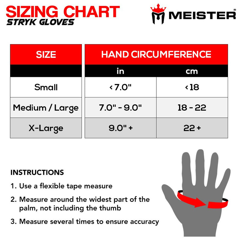 [AUSTRALIA] - Meister Inner STRYK Gloves w/EliteGel for Boxing & MMA - Replace Hand Wraps or Striking Training Black Medium / Large 